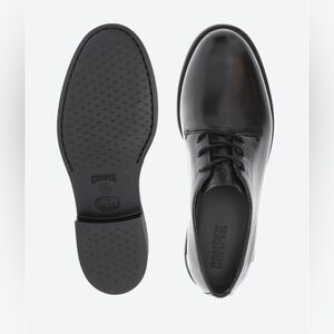 Camper Iman Leather Lace Up Shoes Size EU 42 US 11 Black Derby